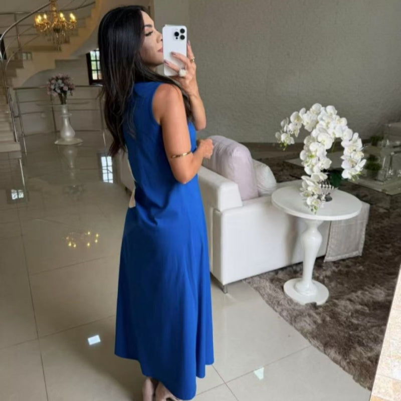 👗 Γυναικείο Τόρεμα Αμάνικο με Φλοράλ Στάμπα 🌸-GR