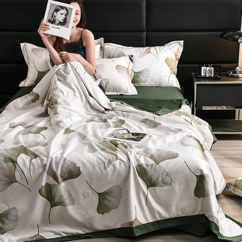 🎈✨ Πλένεται, παγωνεία, Αναπνέει το καλοκαιρινό πάπλωμα σε σετ 4 τεμαχίων-GR