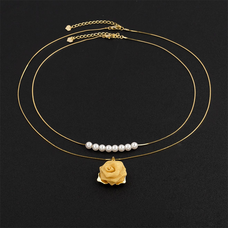 🌹Ελαφρύ και πολυτελές κολιέ με τριαντάφυλλα-GR