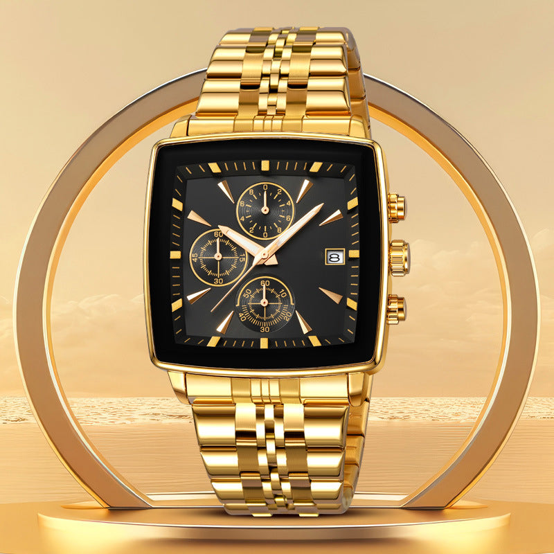 ⌚Daugiafunkcis vandeniui atsparus kvarcinis laikrodis vyrams-LT