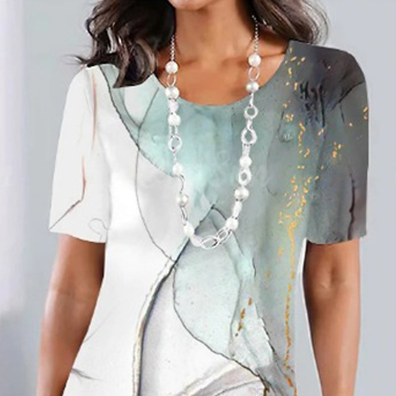 🌹Δωρεάν κολιέ με τριαντάφυλλο🌸Γυναικείο πολυχρηστικό, casual φόρεμα με στάμπα - LT