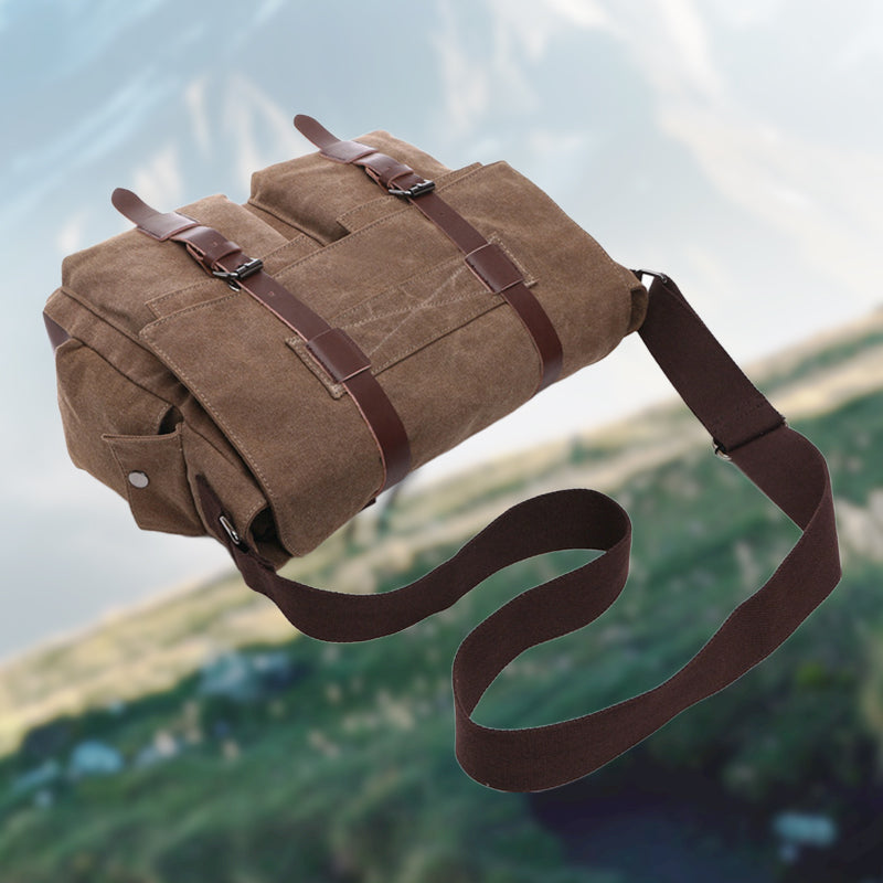 Ανδρική τσάντα ώμου μεγάλης χωρητικότητας από καμβά-GR