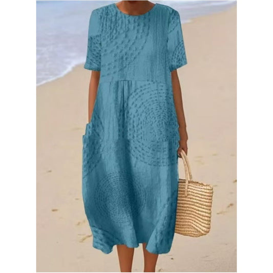 Γυναικείο χαλαρό φόρεμα μίντι-GR