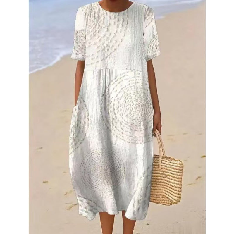 Moteriška laisva midi suknelė-LT