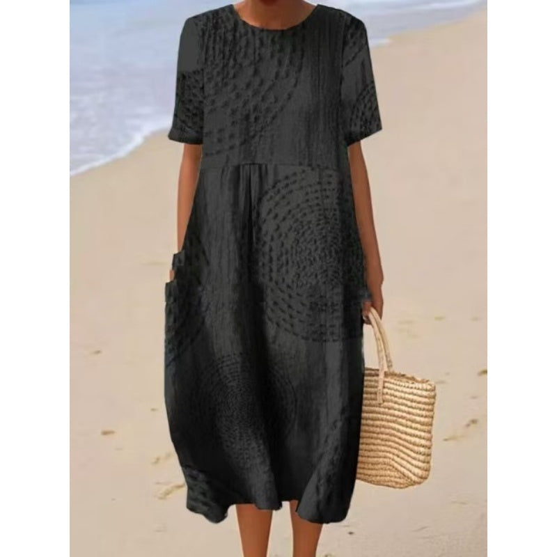 Moteriška laisva midi suknelė-LT