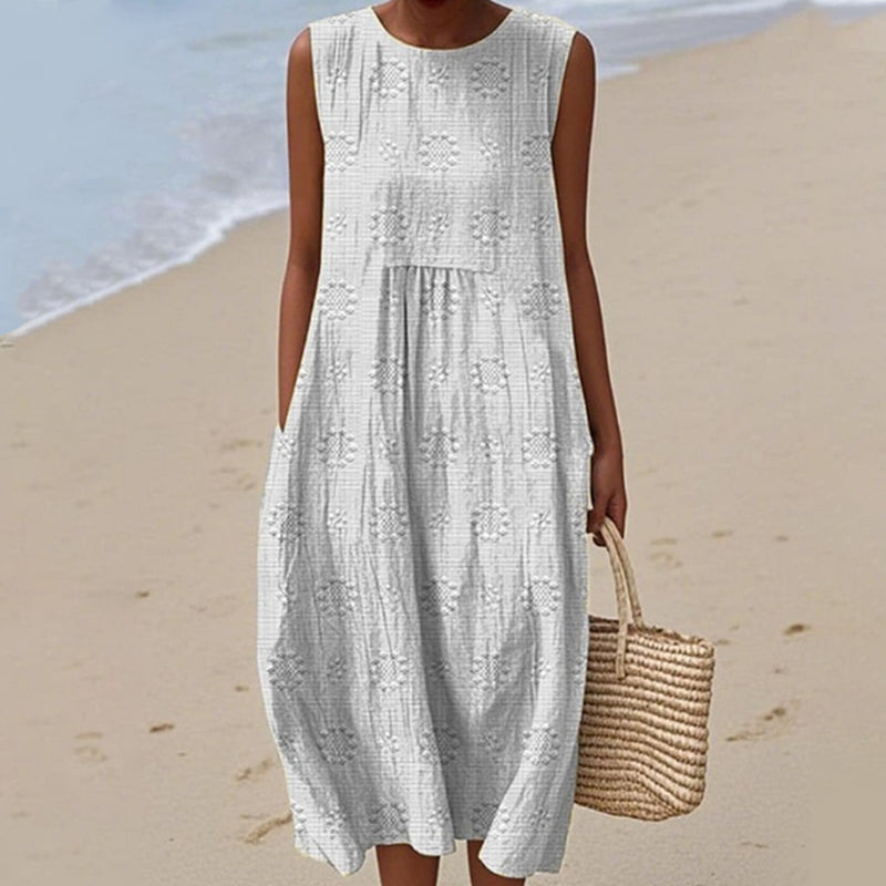 Γυναικείο casual αμάνικο φόρεμα-GR