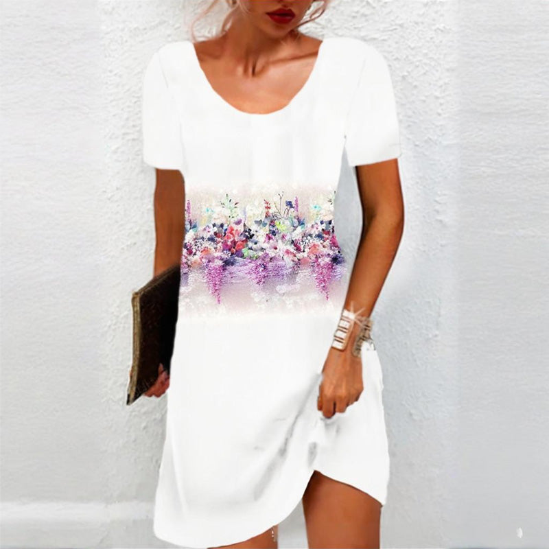 Γυναικείο καθημερινό φόρεμα με λουλούδια-GR