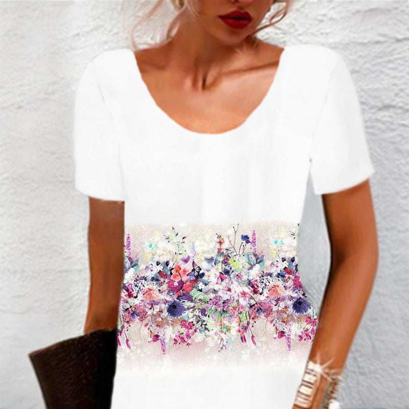 Γυναικείο καθημερινό φόρεμα με λουλούδια-GR