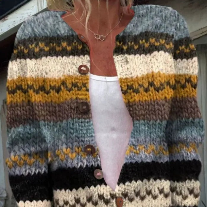 Moteriški paltai su raštais, užsegimais sagomis, atvira priekine dalimi-LT