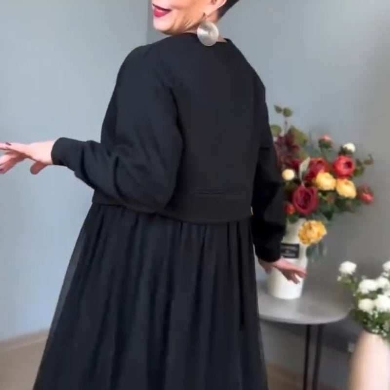 Ilgarankovė suknelė moterims-LT