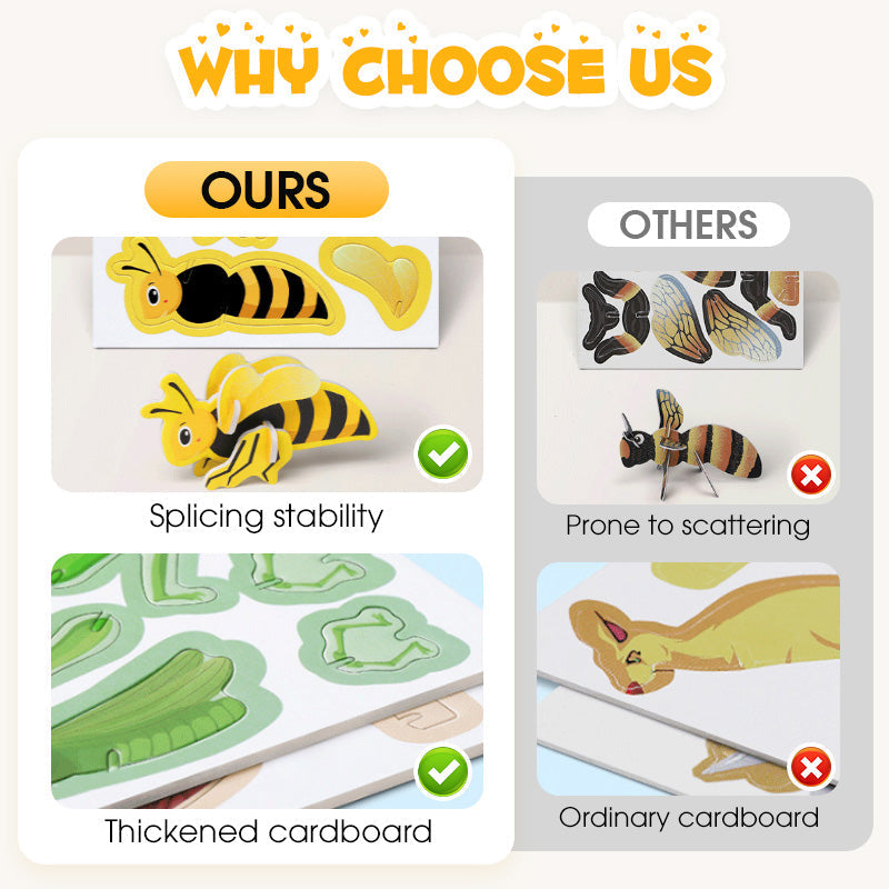 🎨3D edukaciniai galvosūkiai vaikams-LT