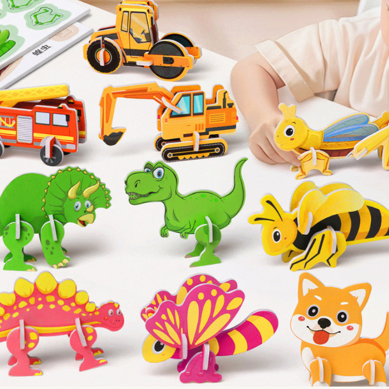 🎨3D edukaciniai galvosūkiai vaikams-LT