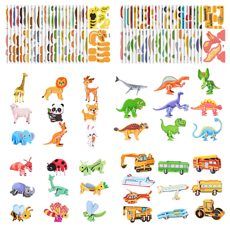 🎨3D edukaciniai galvosūkiai vaikams-LT