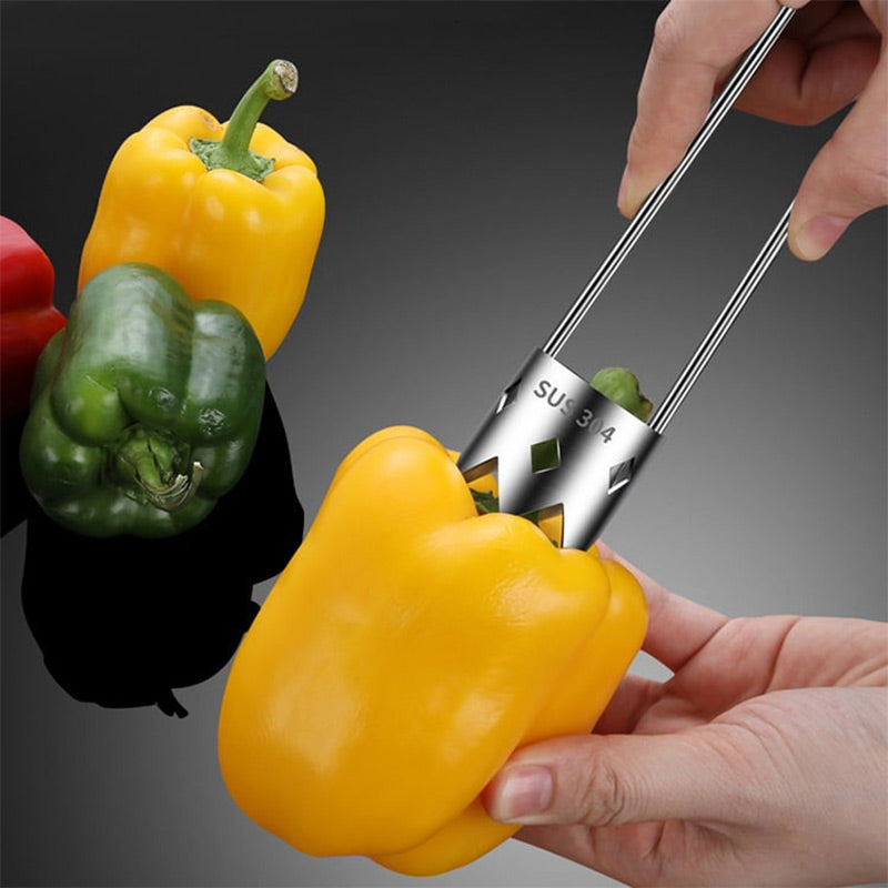 【✨Pirk vieną, gauk antrą nemokamai】🍅Universalus nerūdijančio plieno vaisių ir daržovių šerdžių šalinimo įrenginys-LT