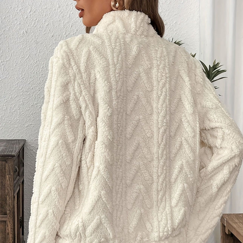 🍂Džemiškas džemperis su puse užtrauktuko-LT