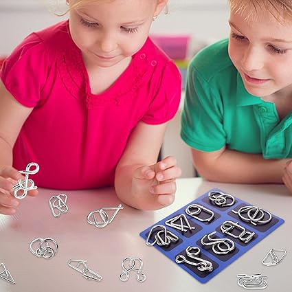 🔥Edukacyjne zabawki intelektualne Zabawki IQ, metalowe łamigłówki łamigłówki