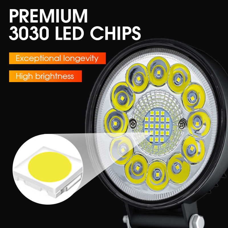 ⚡️4-calowa lampa LED o mocy 99 W do użytku w terenie🏍️