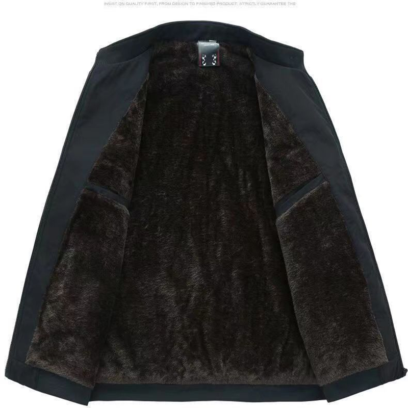 Vyriška vienspalvė šilta striukė su užtrauktuku -💪Nesiglamžanti, atspari vėjui, lietui ir sniegui!-LT