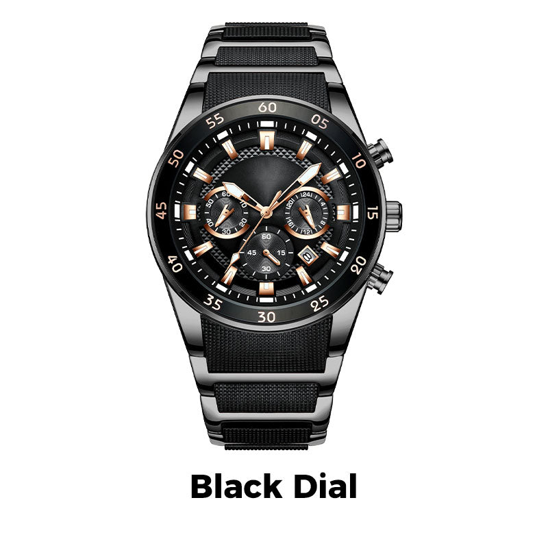 🎁 Vyriškas vandeniui atsparus daugiafunkcis kvarcinis laikrodis⌚-LT