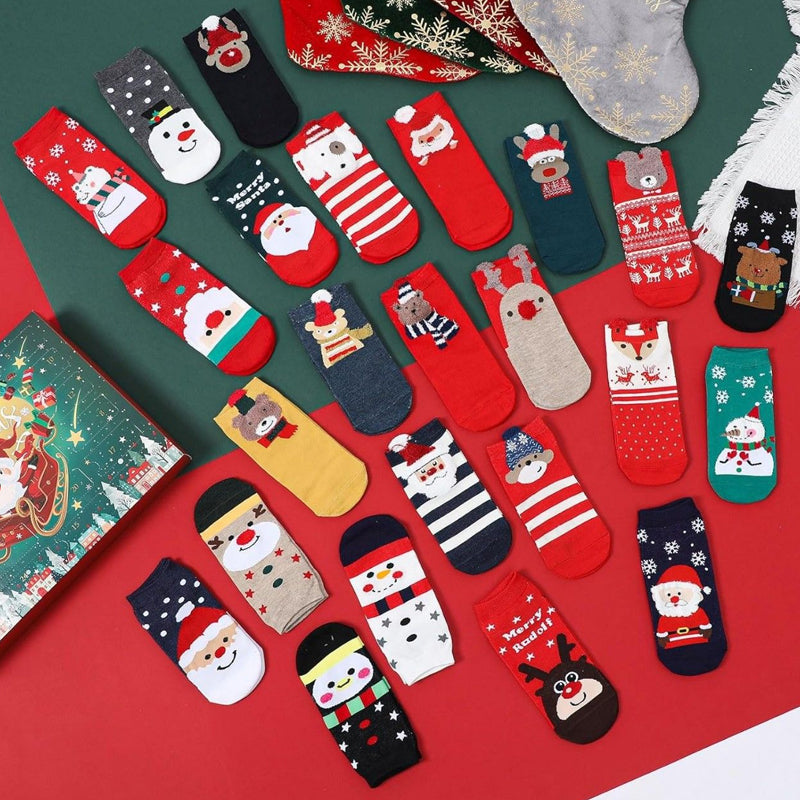 🎄🎁Adwentowy kalendarz ze skarpetek świątecznych🧦