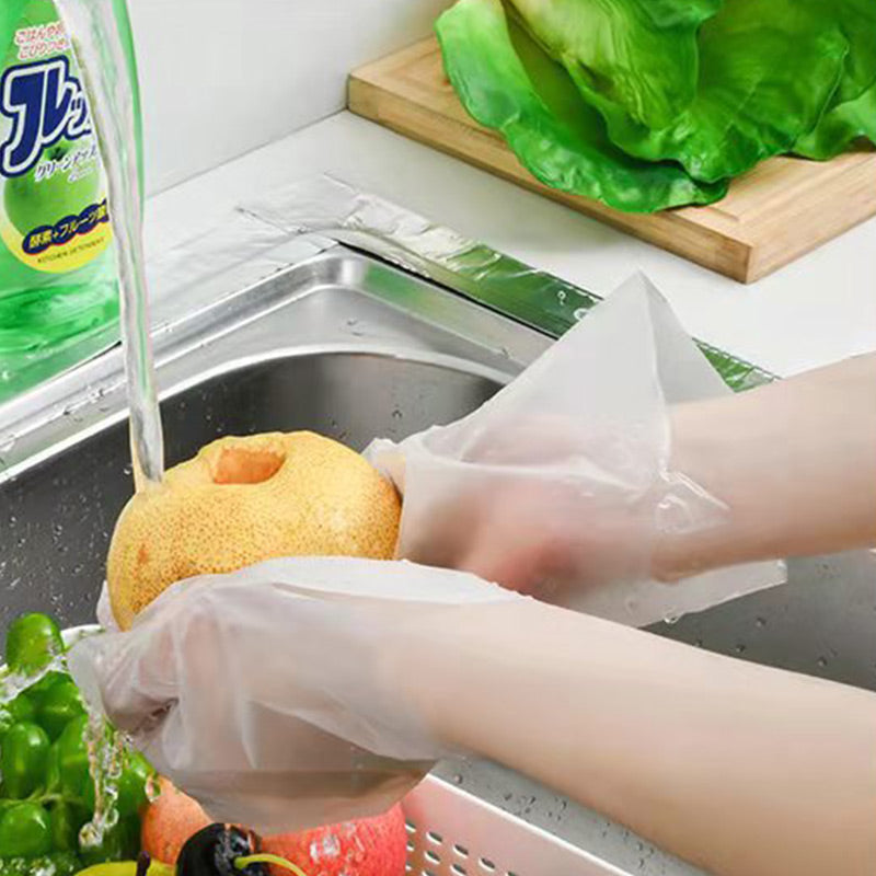 🥒✨Przezroczyste, pogrubione rękawiczki jednorazowe przeznaczone do kontaktu z żywnością