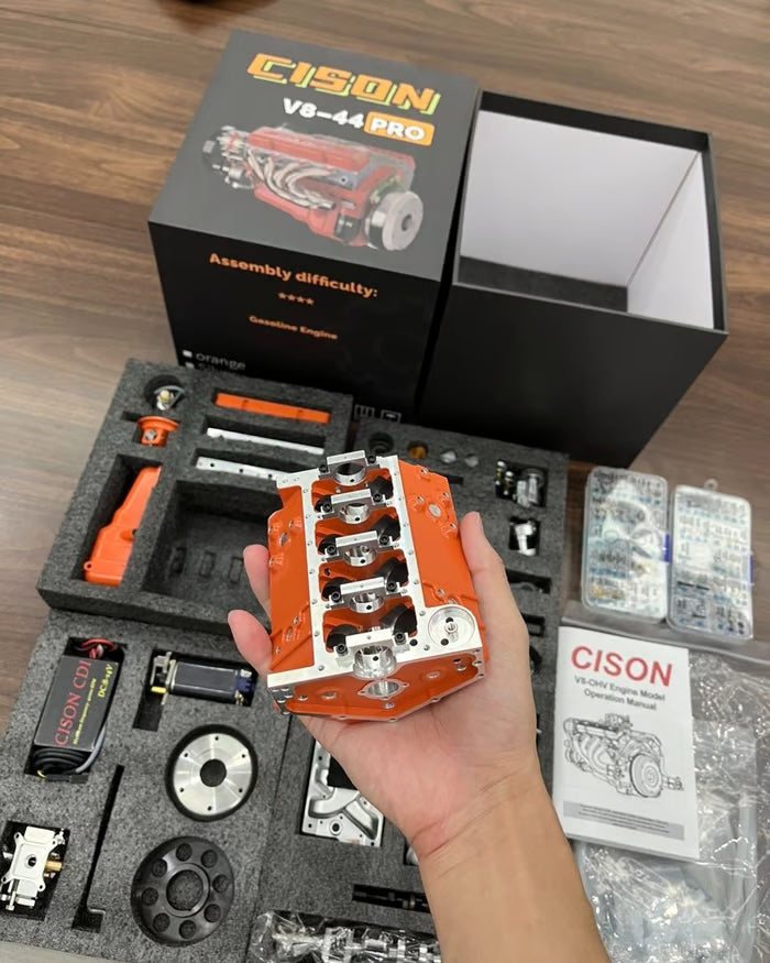 Μοντέλο αυτοσυναρμολογούμενου κινητήρα CISON με βενζινοκινητήρα V8 OHV-GR