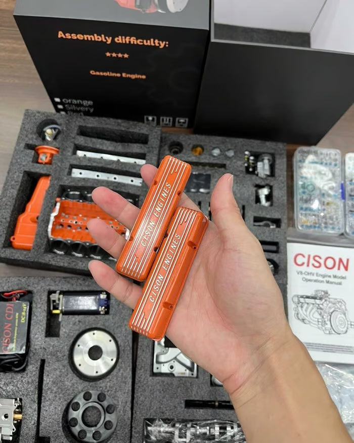Μοντέλο αυτοσυναρμολογούμενου κινητήρα CISON με βενζινοκινητήρα V8 OHV-GR