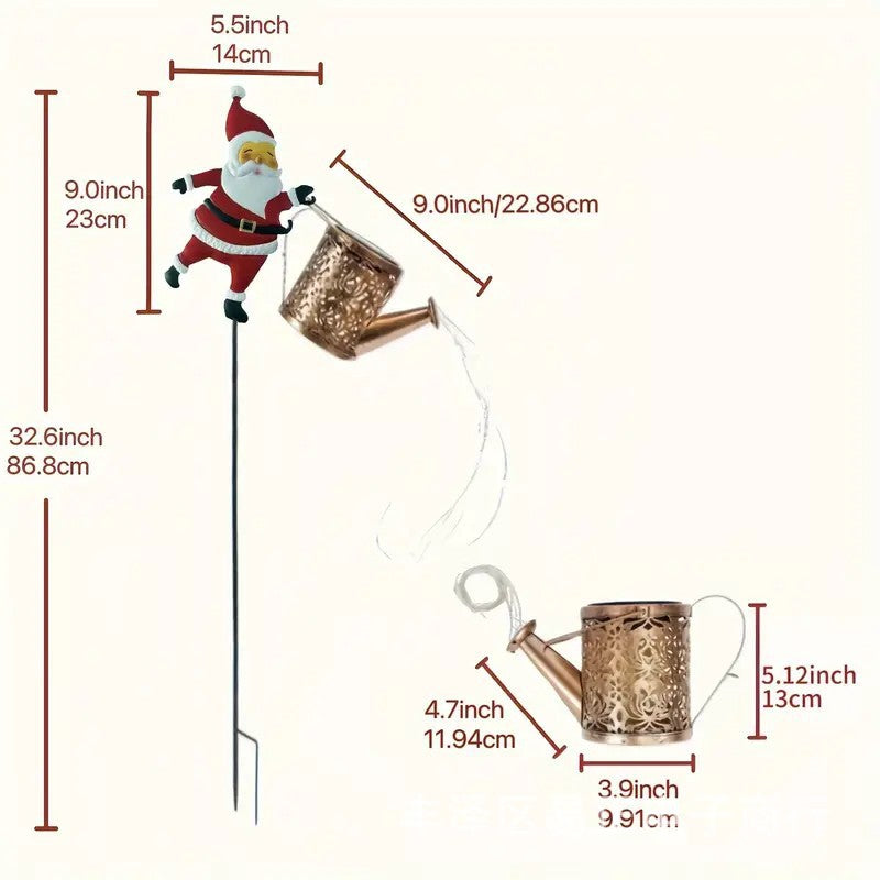 🎅 Lampa solarna "Święty Mikołaj" - Magiczne światło wypełnia ogród świątecznym blaskiem. ✨