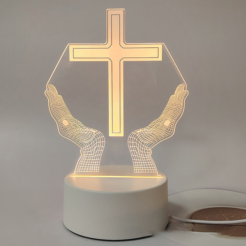 🌙 Spokój i wiara w jednym świetle – 3D lampka nocna z Jezusem