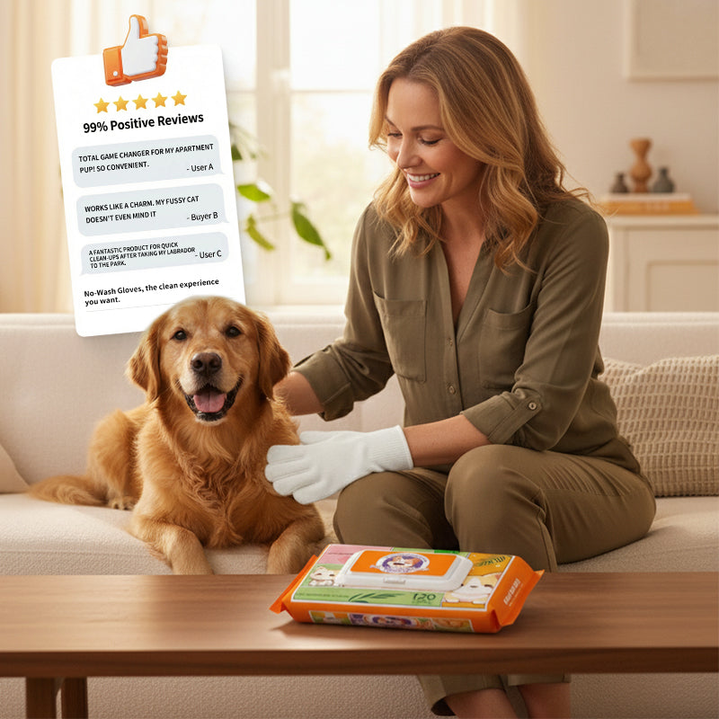 🐱Chusteczki do pielęgnacji zwierząt domowych, rękawiczki, nie wymagają płukania🐶