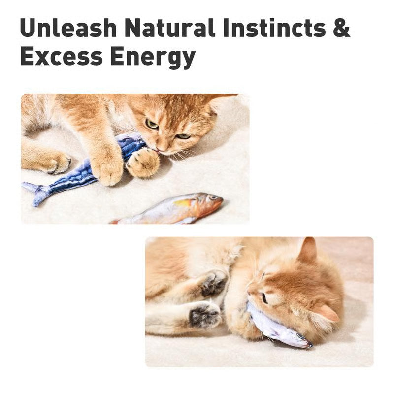 🐈Realistinis šokinėjančios žuvelės žaislas katėms-LT