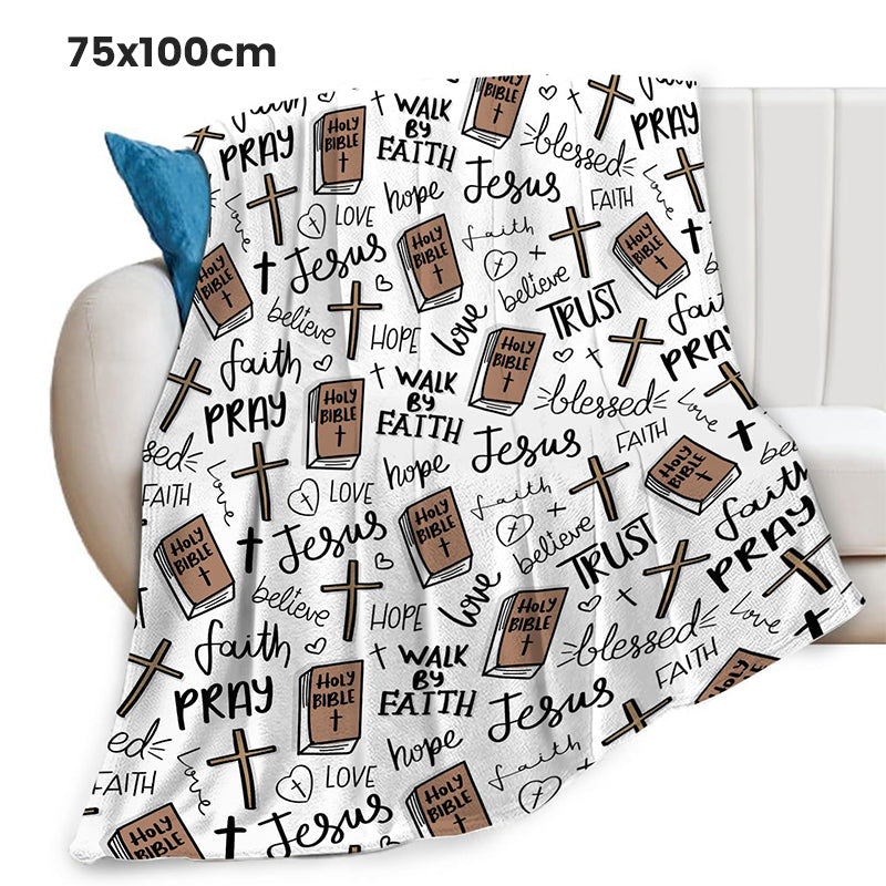 Inspirowany wiarą, wygodny, ultramiękki koc [Wysyłka metodą kompresji próżniowej]