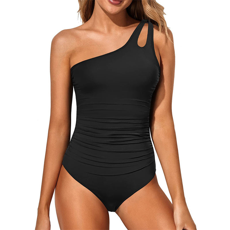🔥 S-2XL 🍀 Jednoczęściowy kostium kąpielowy dla kobiet z odkrytymi ramionami 🏖️👙