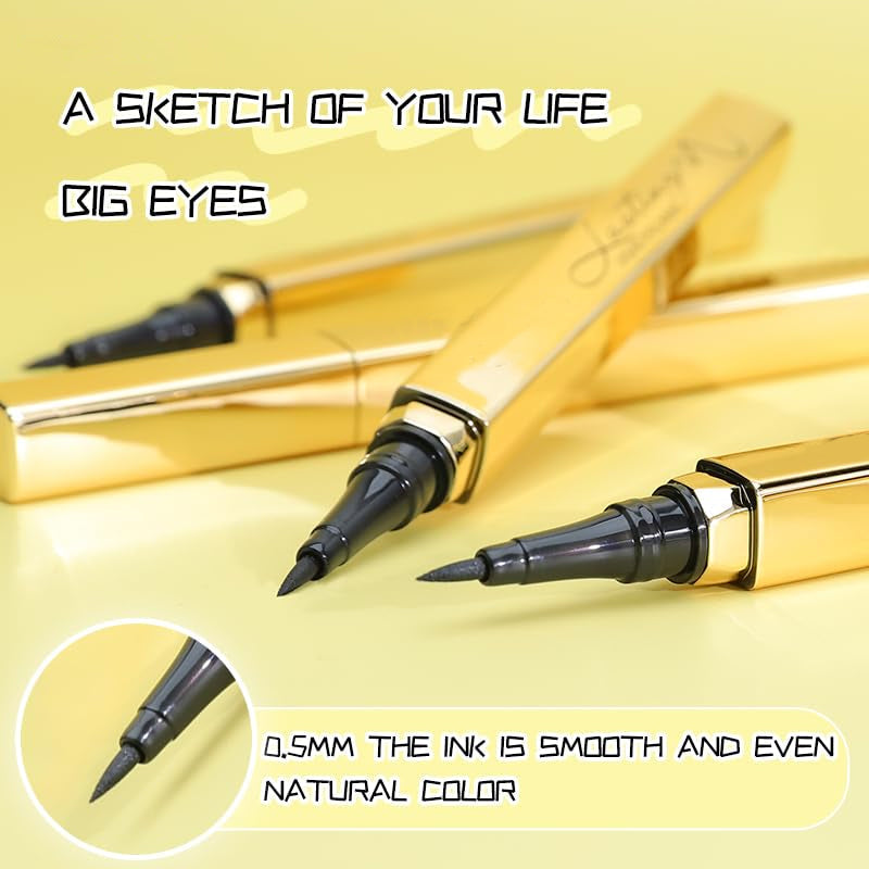 🔥1+1 gratis✨Trwały, wodoodporny eyeliner w płynie – koniec z rozmazywanym eyelinerem!
