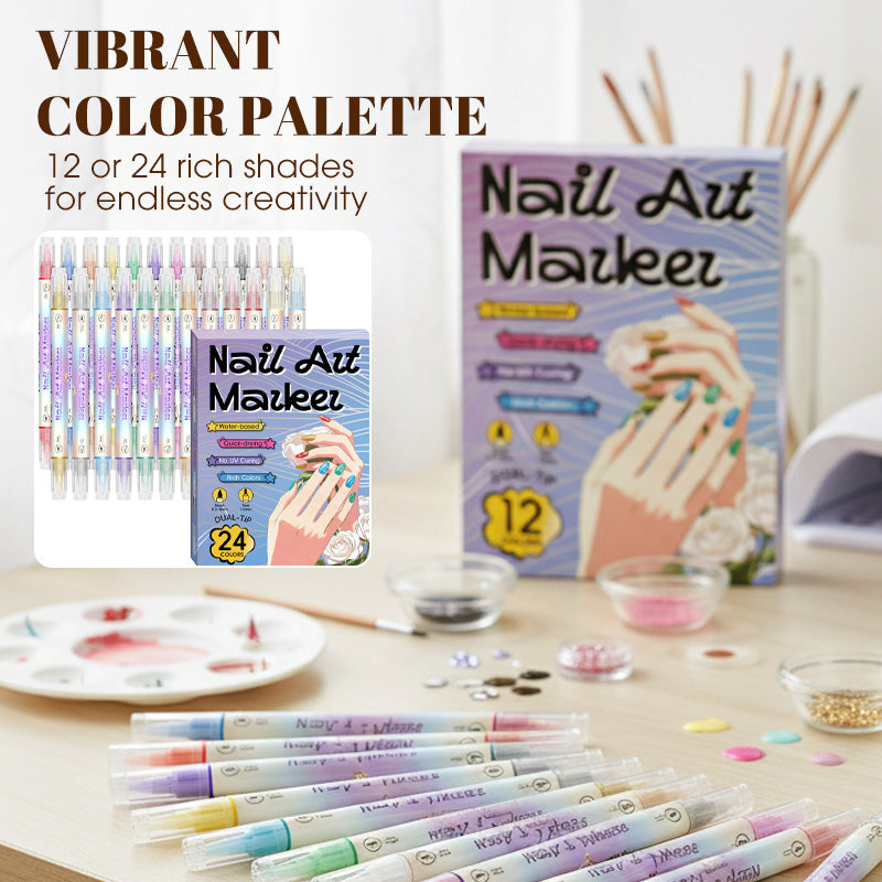 🎨 Długopisy do zdobienia paznokci dostępne w zestawie – łatwy manicure i pedicure DIY w domu