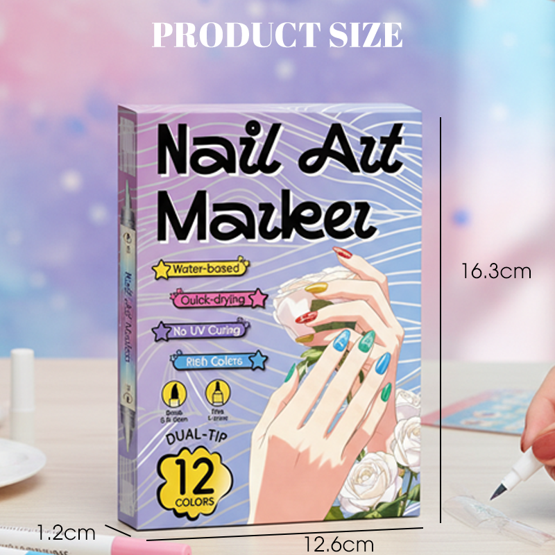 🎨 Długopisy do zdobienia paznokci dostępne w zestawie – łatwy manicure i pedicure DIY w domu