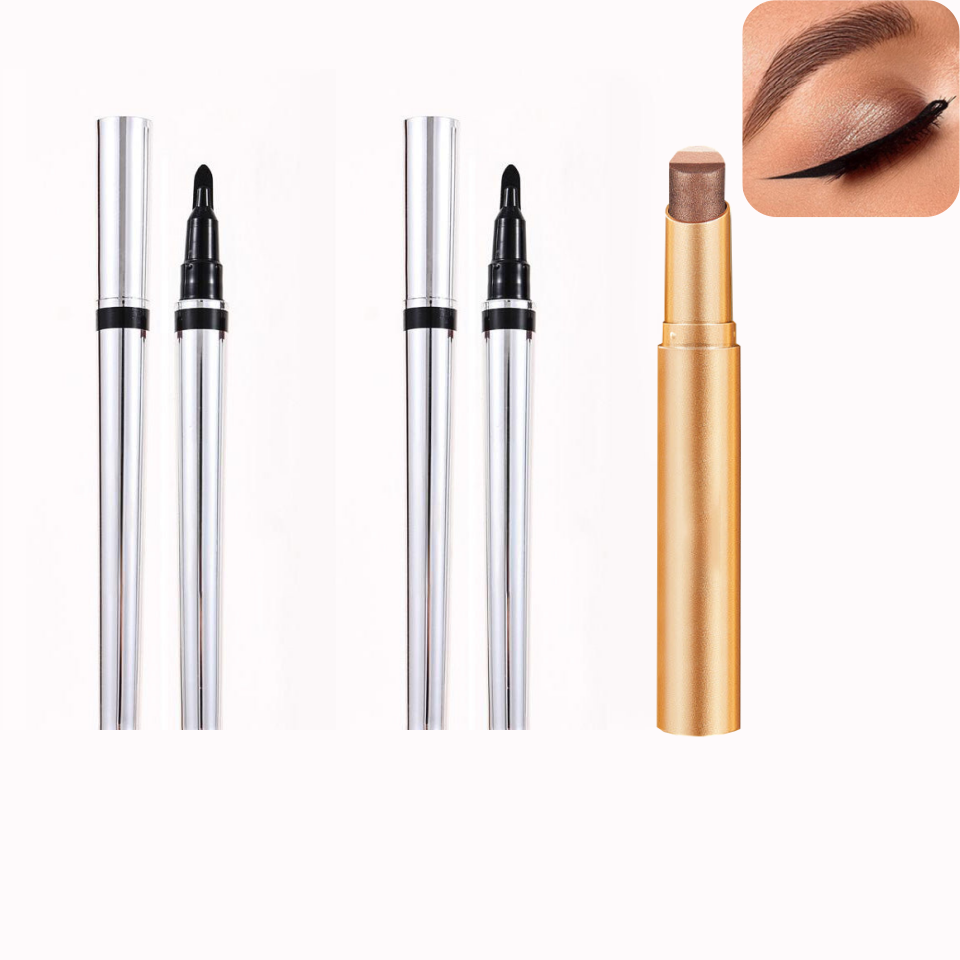 🔥1+1 gratis!!🌟 Szybkoschnący, wodoodporny, nierozmazujący się kremowy eyeliner