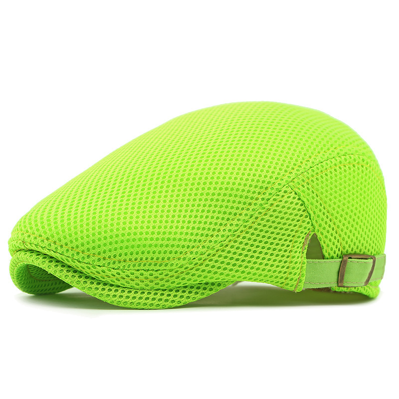 🧢 Przewiewna, płaska czapka z regulowanym paskiem – siateczkowa tkanina, klasyczny styl ivy cap 🍁