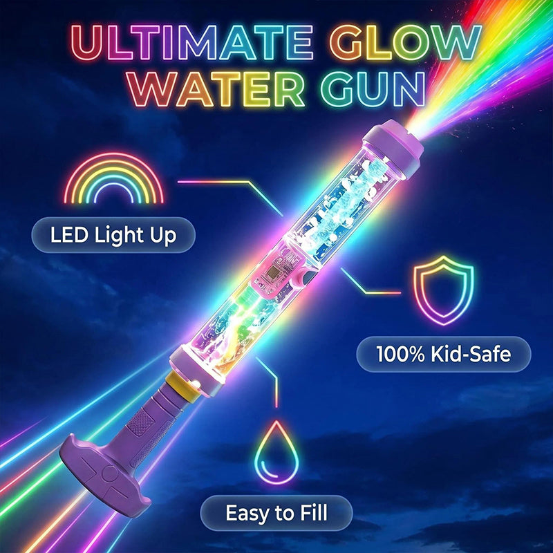 Świecący pistolet na wodę LED z pompką