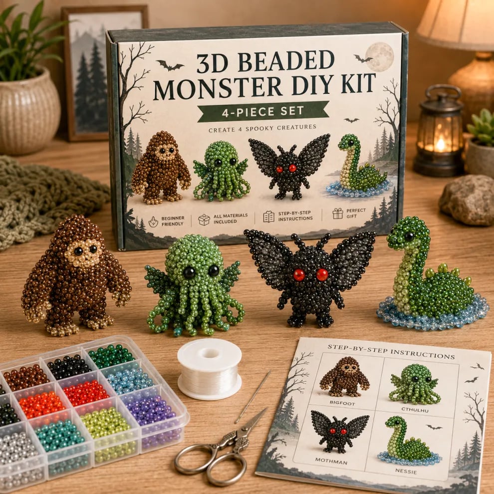 🧵🦉Zestaw do robótek ręcznych w kształcie zwierzątek z koralikami 3D