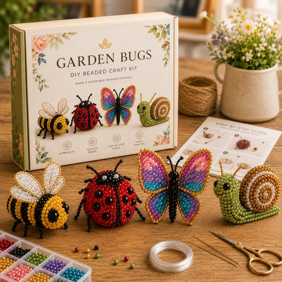 🧵🦉Zestaw do robótek ręcznych w kształcie zwierzątek z koralikami 3D