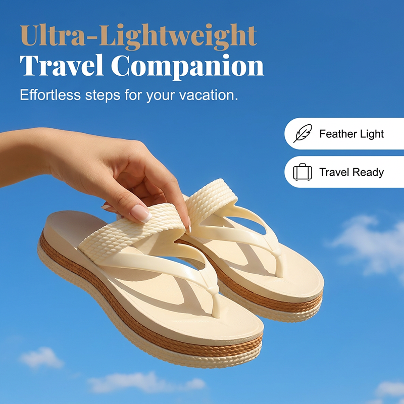 👡 Damskie japonki na platformie z dzianinowym paskiem | Rozmiary 36–41