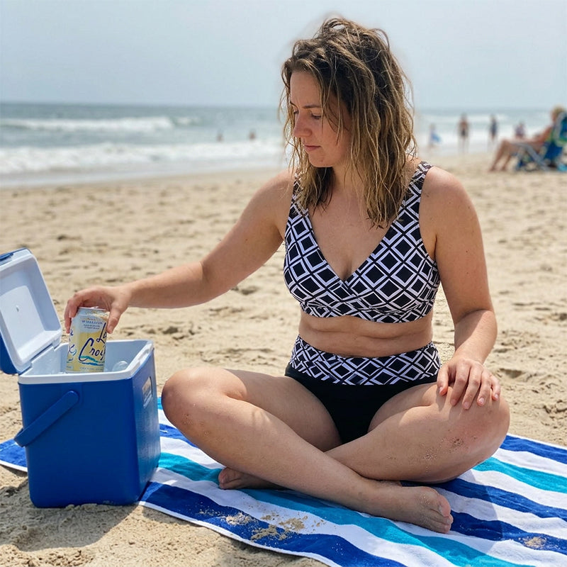 👙🌊Dwuczęściowy damski komplet bikini z wysokim stanem