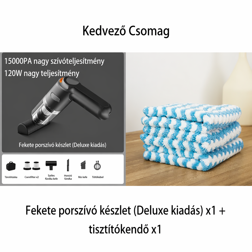🚗✨ Zestaw do bezprzewodowego odkurzacza samochodowego o wysokiej wydajności 🛋️