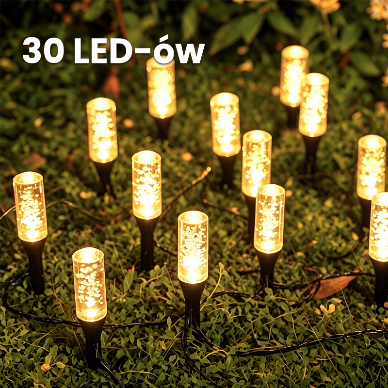 🌙 Lampy ogrodowe na energię słoneczną – lampy wbijane w ziemię