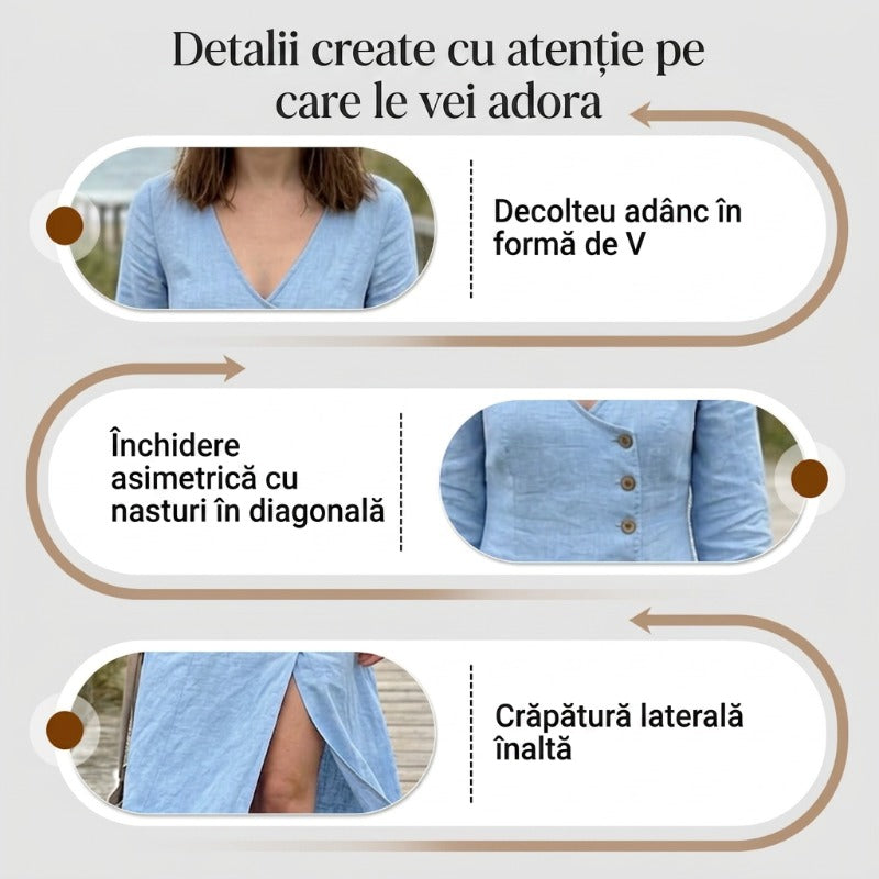 Sukienka koszulowa z długim rękawem w stylu vintage