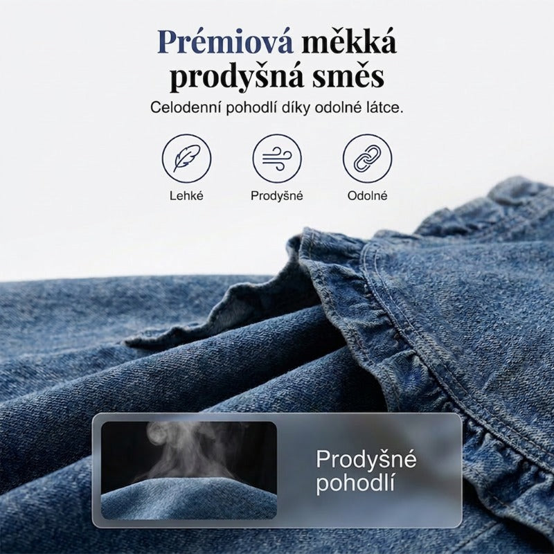 🔥49% ZNIŻKI｜Damska kurtka jeansowa bez zapięcia｜Falbanki, lekki materiał, łatwy do noszenia warstwowego