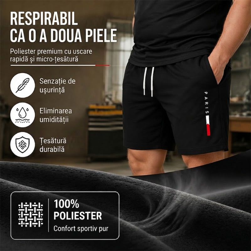👕 30% ZNIŻKI TERAZ! ⏰ Dwuczęściowy męski komplet z nadrukiem – Miękki i przewiewny – Luźny krój, idealny na letni relaks lub codzienne wyjścia – W komplecie top i szorty 🩳